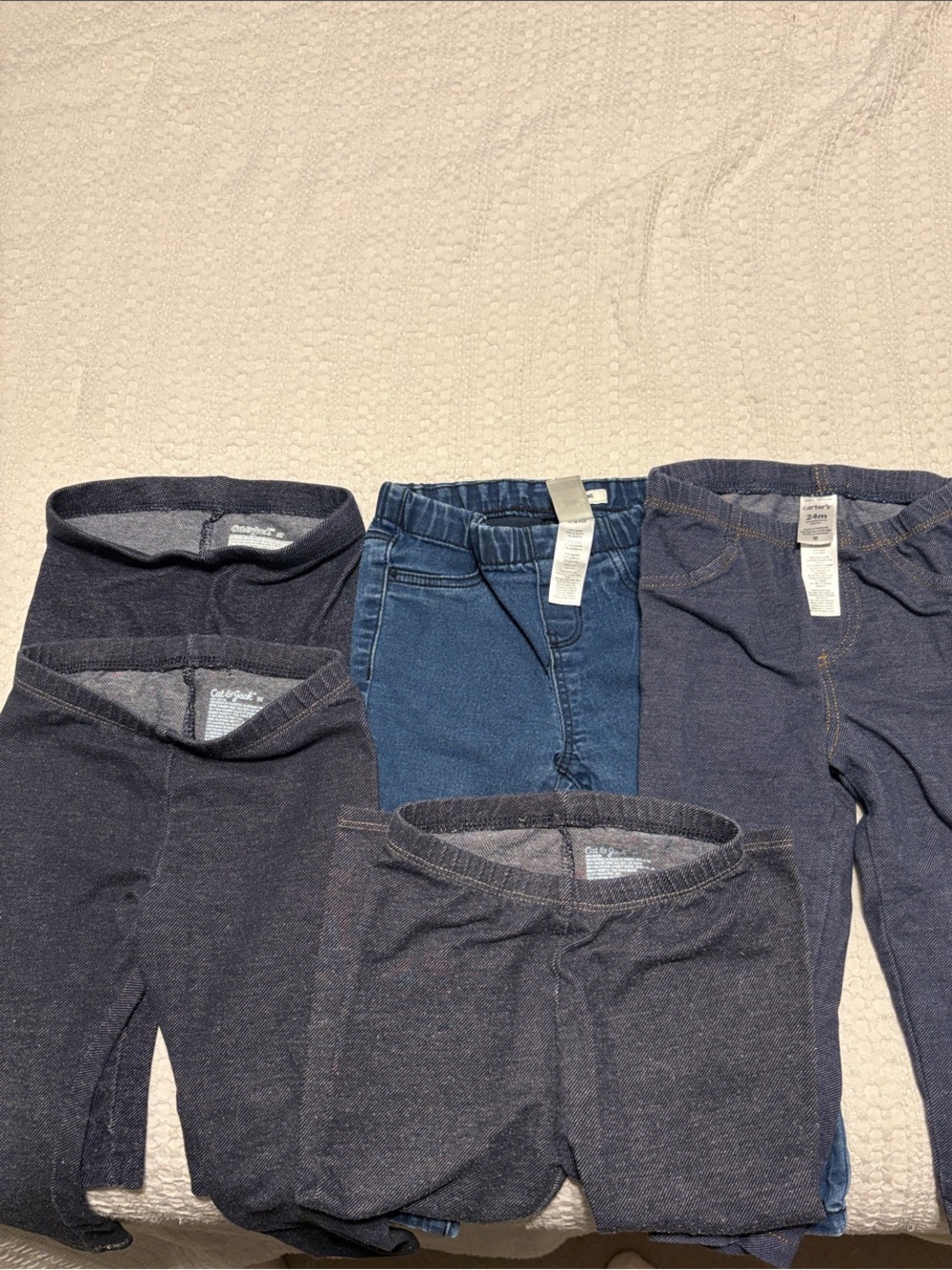 Cat & Jack Navy and Blue Girls/Toddler Leggings 5-Pack